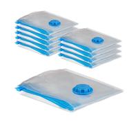20 sacs sous vide, sachets de compression pour vêtements et couvertures, avec valve, transparents, en set de 20