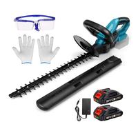 20'' sans Fil Taille-haie avec 2 Batteries 2000 mAh, cisaille à arbustes et à Gazon Manuelle, 2000 TR/Min
