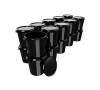20 seaux avec couvercle de 30 litres Made in Germany - pour aliments, robustes, hermétiques, seaux de stockage pour la conservation des aliments, matériel de bureau, chambre d'enfant, maison, atelier