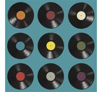 20 Servietten Vinyl Schallplatten/Retro/Party/Musik 33x33cm