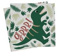 20 serviettes 33 x 33 cm - Dino Multicolore