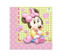 20 SERVIETTES 33X33 BABY MINNIE Rose, fuchsia