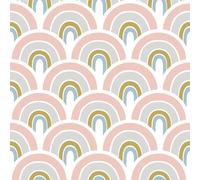 20 serviettes arc pastel symboles 33cm