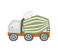 20 Serviettes camions de chantier 16 x 13 cm - Multicolore