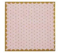 20 serviettes cocktail à pois or chic 25cm rose - 000683000000005 Rose G