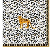 20 serviettes Coffee Mania Savanna - Imprimé léopard 33x33cm