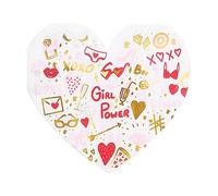 20 serviettes cœur girl power - 16 cm