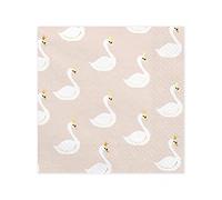 20 serviettes cygne - 16.50 cm