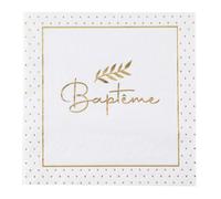 SANTEX 8015-99, Sachet de 20 Serviettes Baptême
