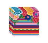 20 Serviettes de Table en Papier Décorations Florales pour Fête Mexicaine