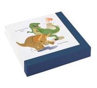 20 serviettes dinosaures 33x33cm Jaune