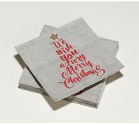 20 serviettes en ouate 33x33cm 3plis Tree Text