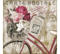 20 serviettes en papier CARTE POSTAL PARIS