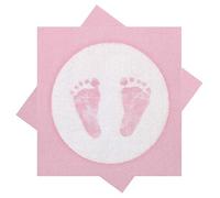 20 Serviettes en papier Empreinte de Pied Bebe Pink Decoration de Table Fete Bapteme Naissance