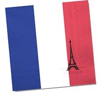 20 Serviettes en Papier en France * pour fêtes et Anniversaire de DH-Konzept//Serviettes Napkins Fête Party Ensemble de Devise Rouge Blanc Bleu Tour Eiffel France French