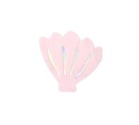 20 serviettes en papier forme coquillage rose iridescent - Rose - Taille Unique