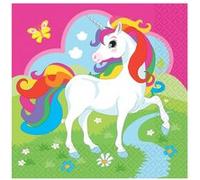 20 serviettes en papier licorne 33 cm - amscan 9902103 Multicolore G