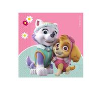 Procos - Serviettes en papier Paw Patrol Skye & Everest - Lot de 20 - Rose/Vert