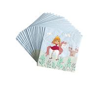 20 Serviettes en papier Princesse 33 x 33 cm - Rose - Taille Unique