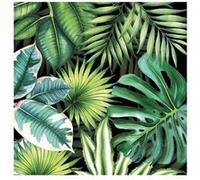 20 serviettes feuillage tropical noir 33x33cm - ambiente 13310941 Noir G