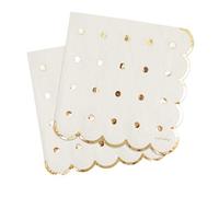 20 Serviettes "Gold" pour Décoration d'Anniversaire et Fête ; 33 x 33