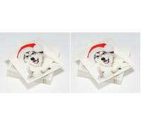 20 Serviettes Husky de Noël en ouate 3plis - 33x33cm (Lot de 2)