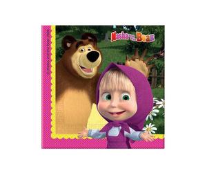 20 Serviettes Masha et Michka 33 X 33 cm