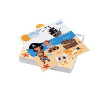 20 Serviettes Moussaillons en ouate 3plis - 33x33cm