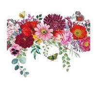 20 serviettes papier bordure fleurie 33cm blanc - ambiente 13316005 Multicolore G