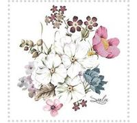 20 serviettes papier compostion florale 33cm - ambiente 13315145 Blanc G