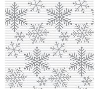 Ambiente - 20 Serviettes Papier Cristaux Glace 33CM Argent