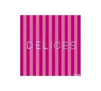 20 serviettes papier jetables intissé, 25x25cm, Françoise Paviot,modèle Délice Fuchsia