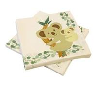 Tendances Fêtes - 20 SERVIETTES PAPIER KOALA EUCALYPTUS 33CM