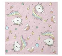 20 Serviettes papier licorne 33 x 33 cm - Multicolore - Taille Unique