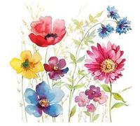 Ambiente 20 Serviettes Papier Prairie Aquarelle 33CM