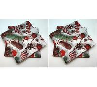 20 Serviettes Pomme Pin en ouate 3plis - 40x40cm (Lot de 2)