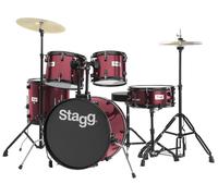 20 " Set de Batterie, Complet, Rouge Bordeaux