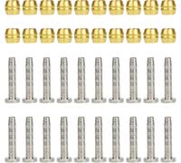 20 Set Pièces Olive Vélo Olive Insert, Bh90 Olive And Barb, Kit Raccord Gaine Frein A Disque Velo, Insert De Connecteur Olive Pour Tuyau Frein Hydraulique Replacement De Vélo (Doré)