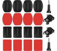 20 Sets Coussinets Adhésifs Compatible avec Gopro,Fixation de Casque en Adhésif,Support Adhésif Incurvé et Plat,Autocollant de Monture compatibles avec GoPro Hero Session/4/3/3+/2 Caméra Action