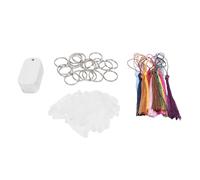 20 Sets Porte - Clés Sublimation en Aluminium, Étiquettes Chien Doubles Faces avec Pompon et Attache Plastique - Surface Brillante Sans Éclats, Idéal Cadeaux Personnalisés et