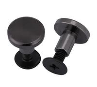 20/Sets Rivets en Laiton Tête Plate, Vis à Rivets pour Sangle de Ceinture 8mm Rivet Maroquinerie pour Ceinture Sangle Sac à Main
