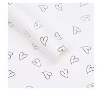 20 Sheet 58x58cm Love Print Flower Wrapping Paper Waterproof Wedding Birthday Party Bouquet Packaging Valentine'S Day Decor(White)