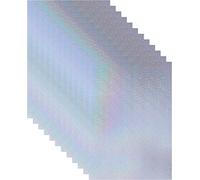 20 Sheets A4 Size (210mm X 297mm) Holographic Clear Glitter Vinyl Paper Stickers