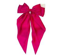 20 Solid Elegant Satin Bow Hairpin Women Girls Spring Hair Clips Headwear Ponytail Hairclips Barrettes Accessories(Color12)