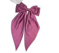 20 Solid Elegant Satin Bow Hairpin Women Girls Spring Hair Clips Headwear Ponytail Hairclips Barrettes Accessories(Purple Red)
