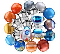 20 space party ballons enfants décoration d’anniversaire astronautes objets vaisseaux spatiaux étoiles système solaire ballons