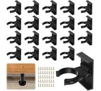 20 Stück Robuste Clips de Plinthes Réglables, Supports pour Plinthe de Cuisine avec 40 Vis, Clips de Fixation pour Plinthes avce Types Accessoires, Durables Clip pour Pied de Meuble Diamètre 32-42mm