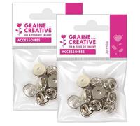 20 supports de pi'ns argentés 1 cm