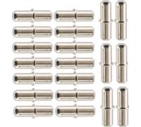 20 supports d'étagère en métal [Ø 5mm x longueur 17mm] pour étagères | supports d'étagère | chevilles d'étagère rondes supports en métal nickelé | set de 20 - supports d'étagère à enficher | supports