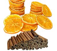 20 tranches d'orange séchées et 20 bâtons de cannelle - Couronne de Noël - Décoration naturelle - Couronne de l'Avent